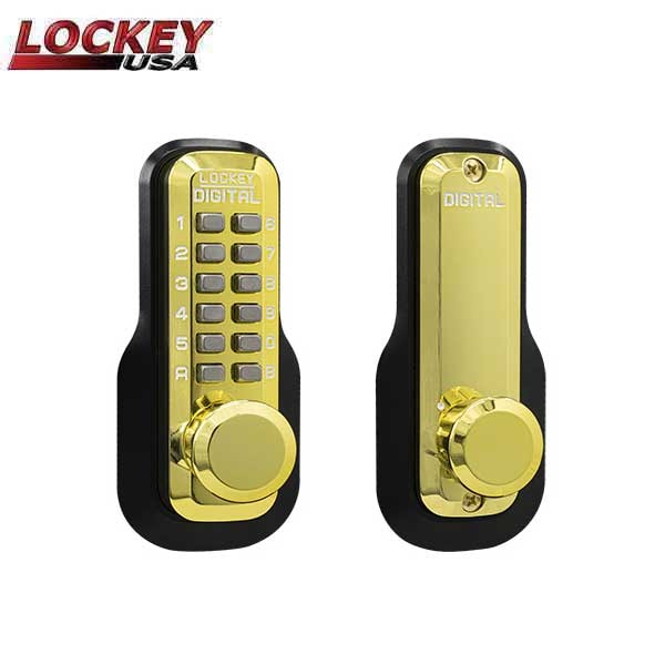 Lockey M230 Mechanical Keyless Deadlocking Spring Latch - Antique Brass